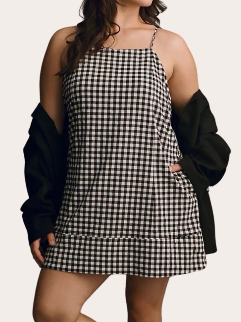 Anthropologie Halterneck Apron-Style Tie-Back Mini Dress